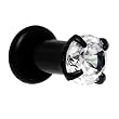 8 Gauge Black Clear Cubic Zirconia Plug