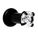 8 Gauge Black Clear Cubic Zirconia Plug