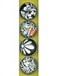 iPop Clicks MOE3 Jackie Shapiro Black and White Cutout 4-Pack Magnet Set