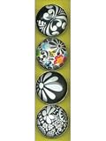 iPop Clicks MOE3 Jackie Shapiro Black and White Cutout 4-Pack Magnet Set