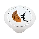 Basketball Player High Gloss Ceramic Drawer Knob