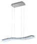 Eglo  88206A News, Nickel/Frosted Opal, 8-Light Pendant Light Fixture
