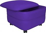 NW Enterprises 450S-PUR Square Purple Vinyl Storage Ottoman