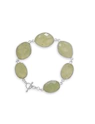 7.75" Prehnite Toggle Bracelet