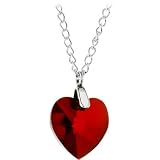 316sbMOkk1L. SL160  Austrian Crystal Heart July Birthstone Necklace