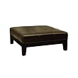 Brown Full Leather Cocktail Ottoman By Wholesale Interiors