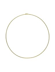 14K Yellow Gold Solid Wire 1.1mm Necklace 18 Inch