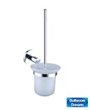 Turin Wall Mounted Toilet Brush & Glass Holder