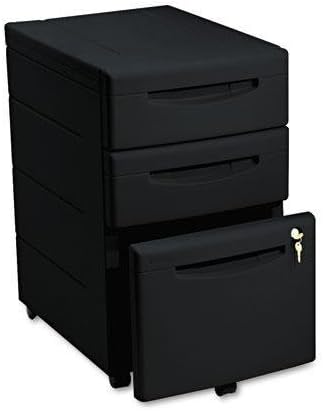 ICEBERG ENTERPRISE 95211 Aspira Mobile Underdesk Pedestal File, Resin, Box/Box/File Drawer, Black