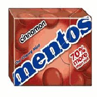 Childrens Toyshop  Health & Personal Care : Mentos Cinnamon Flavor Chewy Mint Rolls - 9/ Box