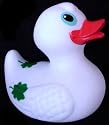 Irish Shamrock St Patrick's Day Rubber Ducky