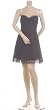 BCBG BLACK SILK WOVEN STRAPLESS MINI DRESS NEW 4