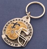NFL Team Helmet Key Ring - New Orleans Saints