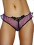 Garden of Eden Crotchless Panty , ONE SIZE, BLACK