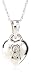 Jewelry : 14k Rose, Yellow, or White Gold Diamond Heart Keyhole Pendant (.04 cttw, J Color, I2 Clarity), 18'