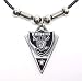 Oakland Raiders Pewter Pendant with Leather Cord Necklace NFL