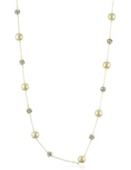 Carolee "Pearl and Crystal Basics" Necklace, 36"