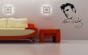 Elvis Head With Name - Vinyl Window Decal - Wall Art