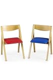 Juvenile Folding Chairs (2) Red/blue Natural
