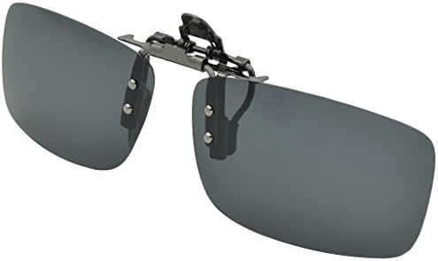 Besgoods Polarized Clip-on Flip up Metal Clip Sunglasses Lenses Glasses Unbreakable Driving Fishing Outdoor Sport New-Black Brown Dark Green