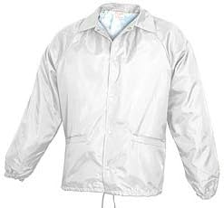 Men's Lined Coaches Jacket (XX-Large, White)