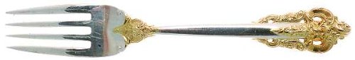 Wallace Golden Grande Baroque-(Strlg,Gold Acct) Individual Salad Fork