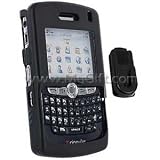Black Aluminum Metal Hard Case with Detachable Belt Clip for BlackBerry 8800 Cell Phone