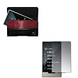 Black Leather and Red Mesh Case Pouch with Belt Clip + Premium Crytal Clear Screen Protector for Zune HD 16GB / 32GB Platinum