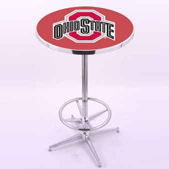 Holland Bar Stool Co. Ohio State University Chrome Pub Table