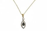 9ct Yellow Gold Diamond and Sapphire Ladies Pendant  and  16 Chain