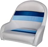 Wise Seats Deluxe Pontoon Furniture - Pontoon Capt Chair Ltgy/Nvy/Bu