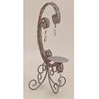 Smoke Color Infused Jeweled Single Candle Holder 9" x 13.5" #85892