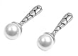Sterling Silver Mother of Pearl Earrings - Size: 32mm