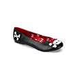 Womens Cute Ballet Flats Skull Crossbones Shoes Gothic Punk Emo Teen Black