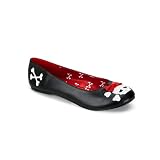 Womens Cute Ballet Flats Skull Crossbones Shoes Gothic Punk Emo Teen Black