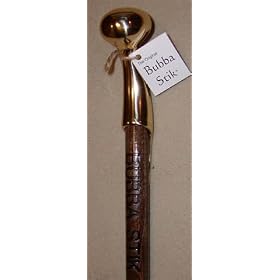 Walking cane - BUBBA STIK Texas style walking stick made of Stained Tennessee Hardwood and topped with a brass Hame handle from a real horse collar harness. Made in Texas by real Texans.