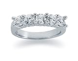 1.25 Five Stone Diamond Band in Platinum
