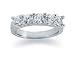 1.25 Five Stone Diamond Band in 14k White Gold