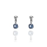 Fiorelli Blau Cubic Zirkonia Quadrat Ohrclips