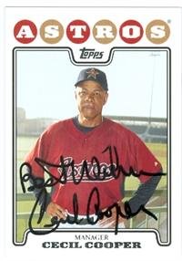 Buy Cecil Cooper autographed Baseball Card (Houston Astros) 2008 Topps by No manufacturer