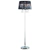Trio 4021051-06 Stehleuchte mit Organza-Schirm, chrom, Glasbehang klar