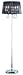 Trio 4021051-06 Stehleuchte mit Organza-Schirm, chrom, Glasbehang klar