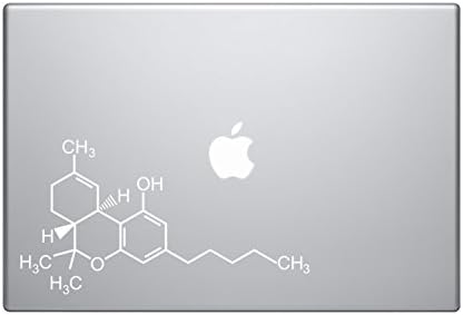 THC Molecule Sticker (White)