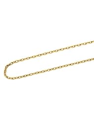 Ladies Real Solid 18K Yellow Gold Italy Cable Link Chain Necklace 18" 6.7 Grams