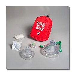 Adult & InfantCPR Mask Kit Combo w/ Soft Case, Gloves & Wipe