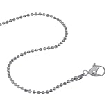 1.5mm Ball Titanium Chain Necklace