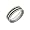 Eve's Addiction Men's Double Lined Black Inlay Stainless Steel Ring, 10