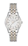 Bulova Two-tone Steel Bracelet Brushed Silver Dial Women's watch #98L143
