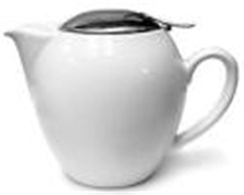 Round White Teapot 22 Ounces On Sale
