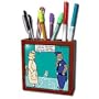 Rich Diesslins Funny Cat Cartoons - Guess What Killed The Cat - Tile Pen Holders-5 inch tile pen holder